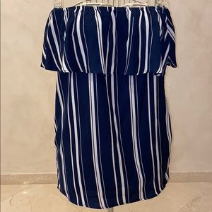 FORVER 21 off the shoulder striped dress